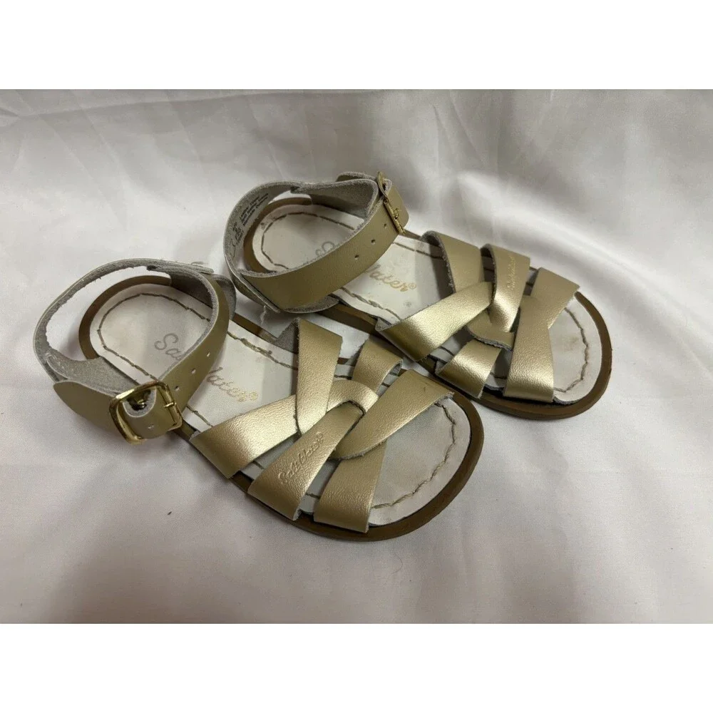 Original/Authentic Salt Water Sandals by Hoy Kid Size 9 Gold